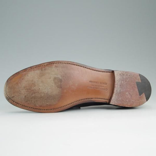 極美品★クロケット&ジョーンズ 8E【貴重★紺色/コードバン仕様/ネイビー/HARVARD】314ラスト/コインローファー/Crockett&Jones★e209