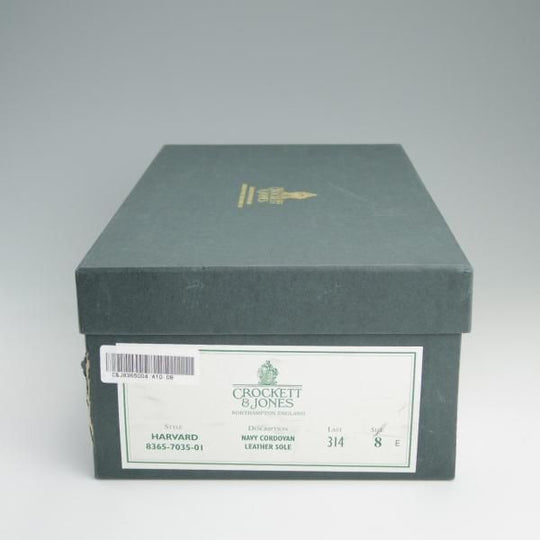 極美品★クロケット&ジョーンズ 8E【貴重★紺色/コードバン仕様/ネイビー/HARVARD】314ラスト/コインローファー/Crockett&Jones★e209