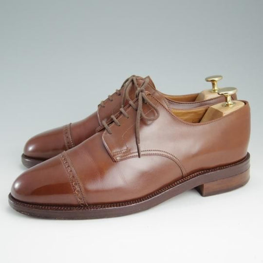 極上★クロケット&ジョーンズ6E【★ロイドフットウェア別注/Lloyd Footwear】297ラスト/パンチドキャップトゥ/茶/Crockett&Jones★e210