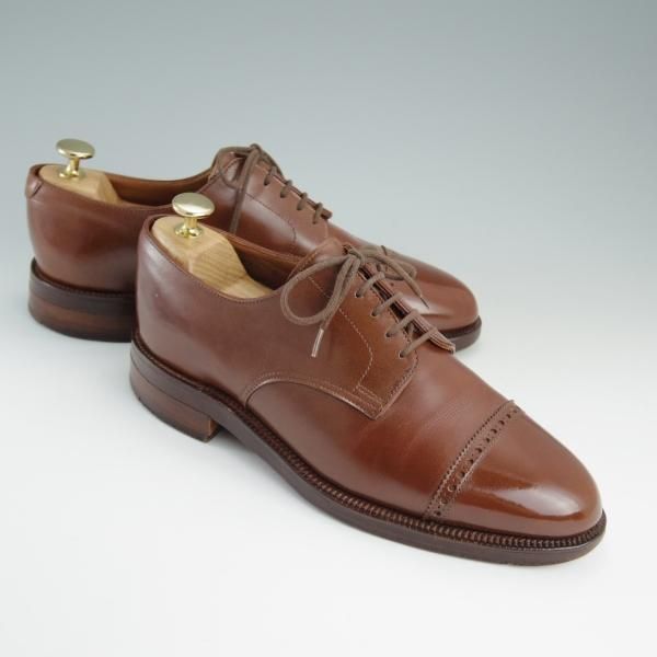 極上★クロケット&ジョーンズ6E【★ロイドフットウェア別注/Lloyd Footwear】297ラスト/パンチドキャップトゥ/茶/Crockett&Jones★e210
