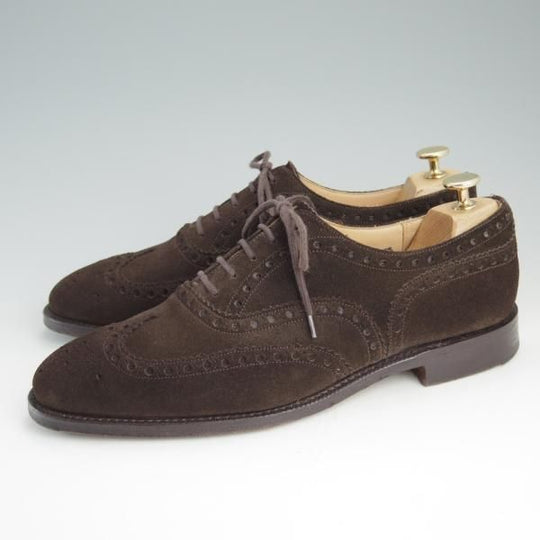 極上★チャーチ 85F/UK8.5【復刻版★73ラスト仕様のバーウッド/BRISBANE】ブリスベン/フルブローグ/スエード/濃茶/メンズ/Church's★e211