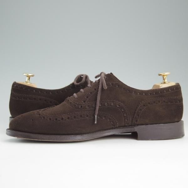 極上★チャーチ 85F/UK8.5【復刻版★73ラスト仕様のバーウッド/BRISBANE】ブリスベン/フルブローグ/スエード/濃茶/メンズ/Church's★e211