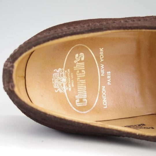 極上★チャーチ 85F/UK8.5【復刻版★73ラスト仕様のバーウッド/BRISBANE】ブリスベン/フルブローグ/スエード/濃茶/メンズ/Church's★e211