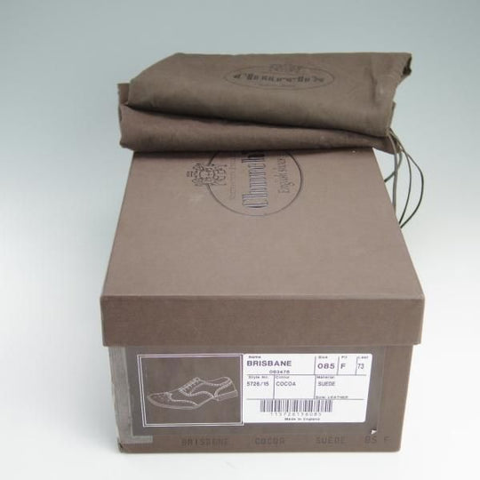 極上★チャーチ 85F/UK8.5【復刻版★73ラスト仕様のバーウッド/BRISBANE】ブリスベン/フルブローグ/スエード/濃茶/メンズ/Church's★e211