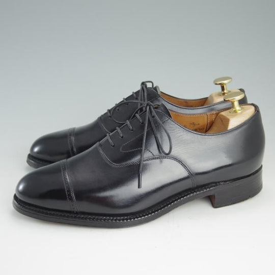 極上★チャーチ 55F/UK5.5【旧チャーチ★LUDGATE/84ラスト/3都市ロゴ】ルゲート/パンチドキャップトゥ/カーフ/黒/メンズ/Church's★e212