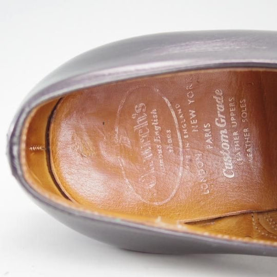 極上★チャーチ 55F/UK5.5【旧チャーチ★LUDGATE/84ラスト/3都市ロゴ】ルゲート/パンチドキャップトゥ/カーフ/黒/メンズ/Church's★e212