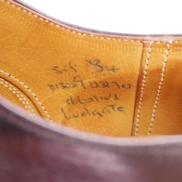 極上★チャーチ 55F/UK5.5【旧チャーチ★LUDGATE/84ラスト/3都市ロゴ】ルゲート/パンチドキャップトゥ/カーフ/黒/メンズ/Church's★e212