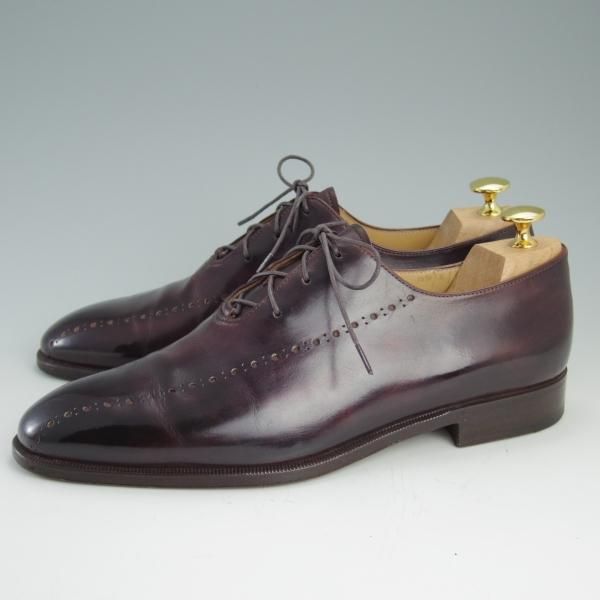 極上★(仏)ベルルッティ SIZE 8【★ホールカット/オックスフォードシューズ】カーフ/赤茶/メンズ/Berluti★e216