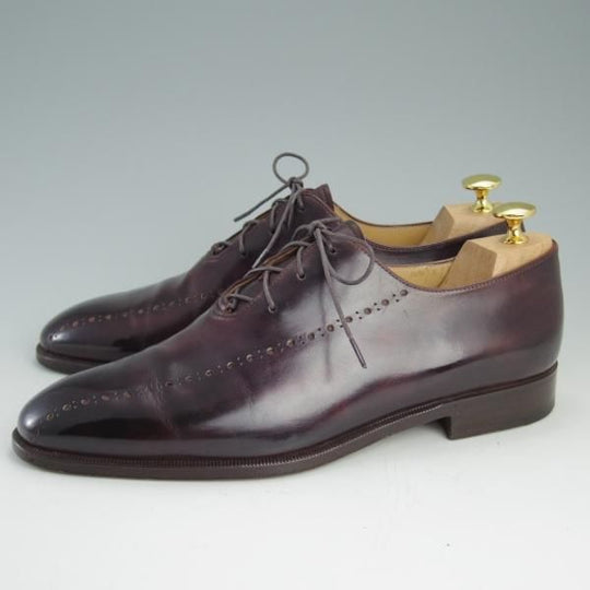 極上★(仏)ベルルッティ SIZE 8【★ホールカット/オックスフォードシューズ】カーフ/赤茶/メンズ/Berluti★e216