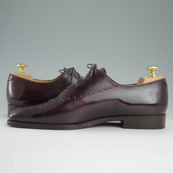 極上★(仏)ベルルッティ SIZE 8【★ホールカット/オックスフォードシューズ】カーフ/赤茶/メンズ/Berluti★e216