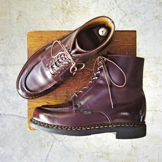 極上★パラブーツ SIZE 6【定価￥79,920-★ブーツ仕様シャンボード/BEAULIEU】Uチップ/リスレザー/カフェ/濃茶/メンズ/Paraboot★e219