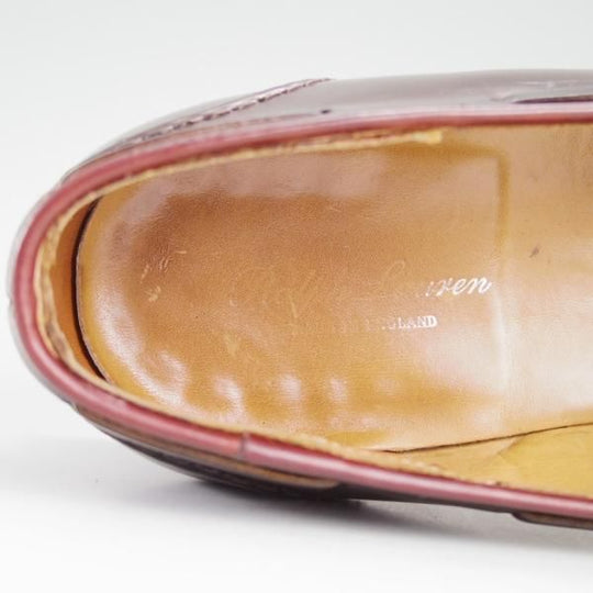 極上★クロケット&ジョーンズ UK8/US8.5E【貴重★ブラウン/コードバン仕様/ラルフローレン別注】タッセルローファー/Crockett&Jones★e221