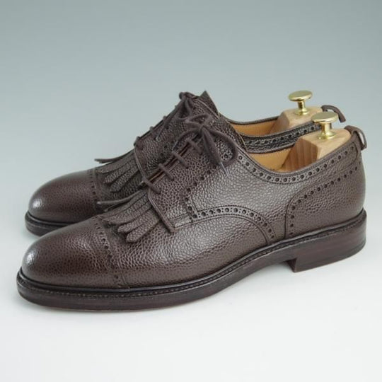 美品★クロケット&ジョーンズ UK8/US8.5D【貴重★ブルックスブラザーズ/ブラックフリース別注】グレインレザー/Crockett&Jones★e223