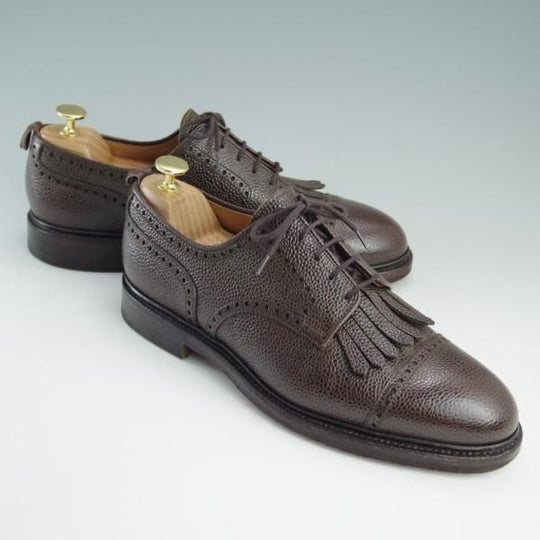 美品★クロケット&ジョーンズ UK8/US8.5D【貴重★ブルックスブラザーズ/ブラックフリース別注】グレインレザー/Crockett&Jones★e223