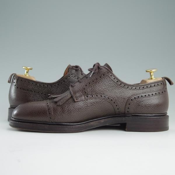 美品★クロケット&ジョーンズ UK8/US8.5D【貴重★ブルックスブラザーズ/ブラックフリース別注】グレインレザー/Crockett&Jones★e223