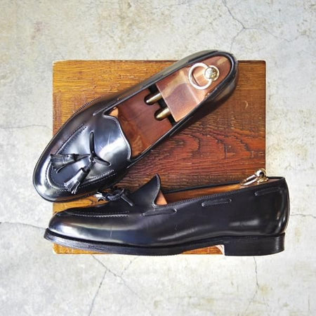 極上★チャーチ 85F/UK8.5【旧チャーチ★ブックバインダーカーフ/3都市ロゴ】93ラスト/KEATS/タッセルローファー/メンズ/Church's★e224