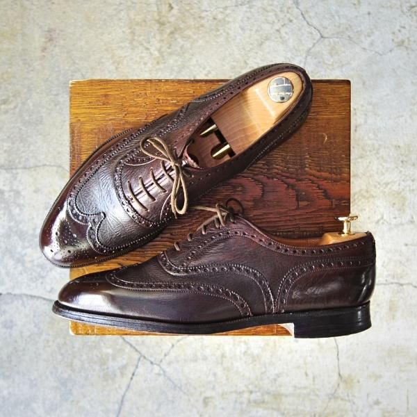 極上★チャーチ 80F/UK8【旧チャーチ★鹿革/(英)GORDON SCOTT別注】3都市ロゴ/DEERSKIN/84ラスト/フルブローグ/メンズ/Church's★e225