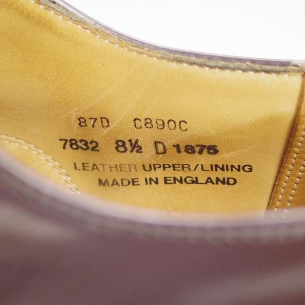 お礼や感謝伝えるプチギフト 極上☆(英)アルフレッド・サージェント製 UK8/US8.5D【貴重 靴