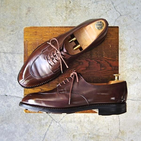 極上★J.M.ウェストン 7.5B【定価￥129,600-★スプリットトゥ・クラシックダービー/598】22ラスト/Uチップ/茶/Weston/ウエストン★e231