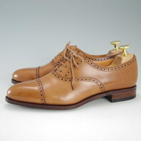 美品★(スペイン製)カルミナ(レディース) SIZE 5.5【定価￥59,400-★クォーターブローグ/1200】MADISONラスト/カーフ/茶/CARMINA★e234