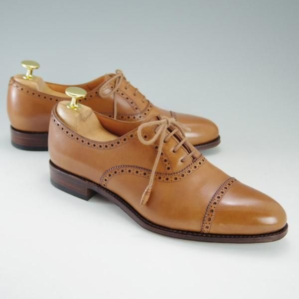 美品★(スペイン製)カルミナ(レディース) SIZE 5.5【定価￥59,400-★クォーターブローグ/1200】MADISONラスト/カーフ/茶/CARMINA★e234