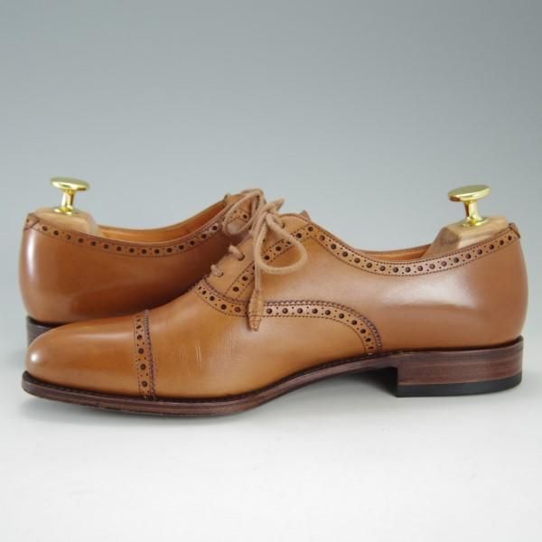 美品★(スペイン製)カルミナ(レディース) SIZE 5.5【定価￥59,400-★クォーターブローグ/1200】MADISONラスト/カーフ/茶/CARMINA★e234