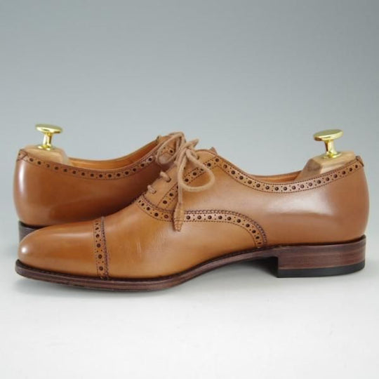 美品★(スペイン製)カルミナ(レディース) SIZE 5.5【定価￥59,400-★クォーターブローグ/1200】MADISONラスト/カーフ/茶/CARMINA★e234