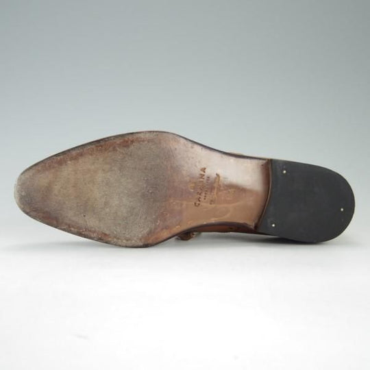 美品★(スペイン製)カルミナ(レディース) SIZE 5.5【定価￥59,400-★クォーターブローグ/1200】MADISONラスト/カーフ/茶/CARMINA★e234