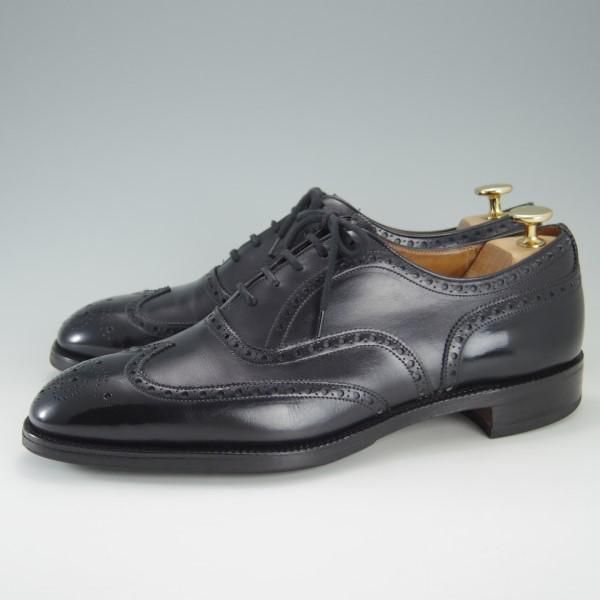 極上★チャーチ 80E/UK8【旧チャーチ★73ラスト/CHETWYND/チェットウィンド】3都市ロゴ/フルブローグ/カーフ/黒/メンズ/Church's★e235