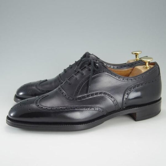 極上★チャーチ 80E/UK8【旧チャーチ★73ラスト/CHETWYND/チェットウィンド】3都市ロゴ/フルブローグ/カーフ/黒/メンズ/Church's★e235