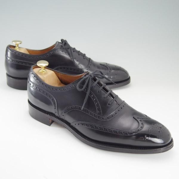 極上★チャーチ 80E/UK8【旧チャーチ★73ラスト/CHETWYND/チェットウィンド】3都市ロゴ/フルブローグ/カーフ/黒/メンズ/Church's★e235