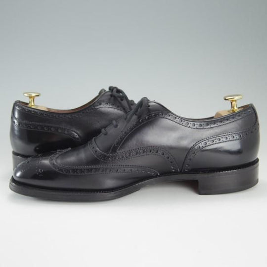 極上★チャーチ 80E/UK8【旧チャーチ★73ラスト/CHETWYND/チェットウィンド】3都市ロゴ/フルブローグ/カーフ/黒/メンズ/Church's★e235