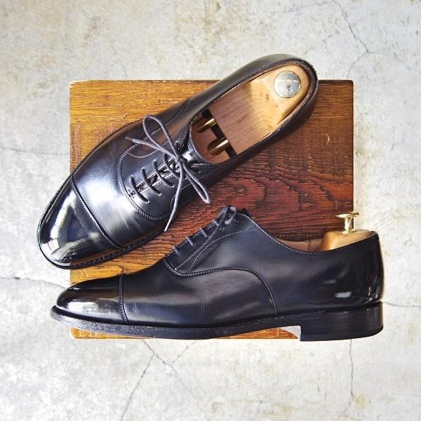 ★チャーチ 75F/UK7.5【定価￥130,900-★コンサル/CONSUL】173ラスト/4都市ロゴ/ストレートチップ/カーフ/黒/メンズ/Church's★e238