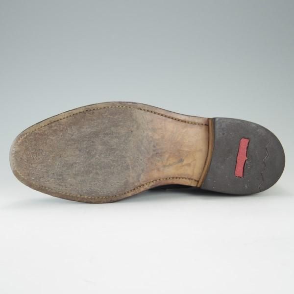 ★(英)グレンソン UK6.5程度【貴重★footmaster/フットマスター】8447-03/フルブローグ/カーフ/黒/メンズ/GRENSON★e240