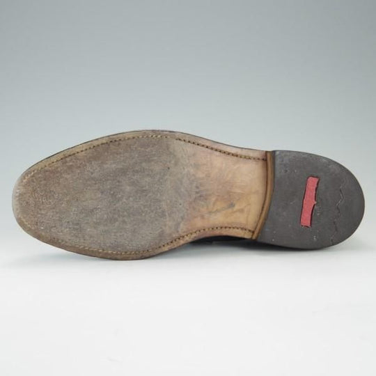 ★(英)グレンソン UK6.5程度【貴重★footmaster/フットマスター】8447-03/フルブローグ/カーフ/黒/メンズ/GRENSON★e240