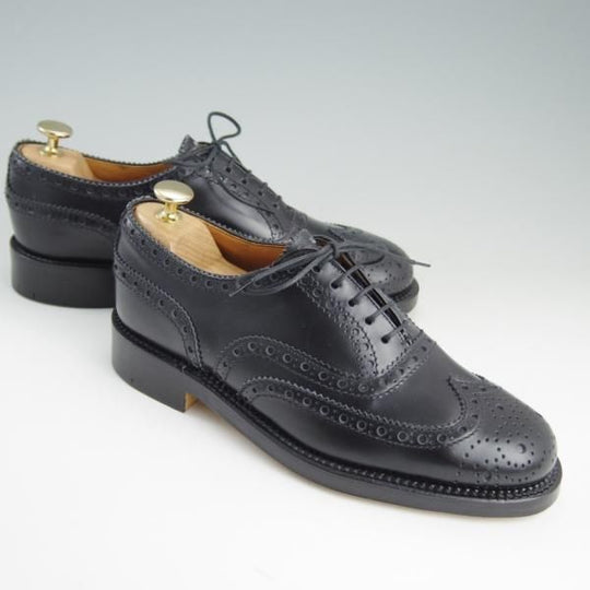 未使用★(英)グレンソン 6EF【貴重★footmaster/フットマスター】6446-01/フルブローグ/カーフ/黒/メンズ/GRENSON★e245