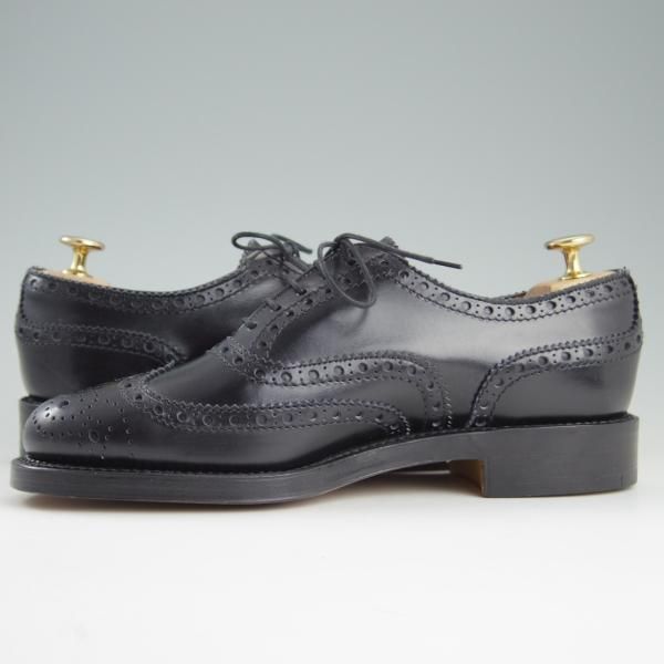 未使用★(英)グレンソン 6EF【貴重★footmaster/フットマスター】6446-01/フルブローグ/カーフ/黒/メンズ/GRENSON★e245