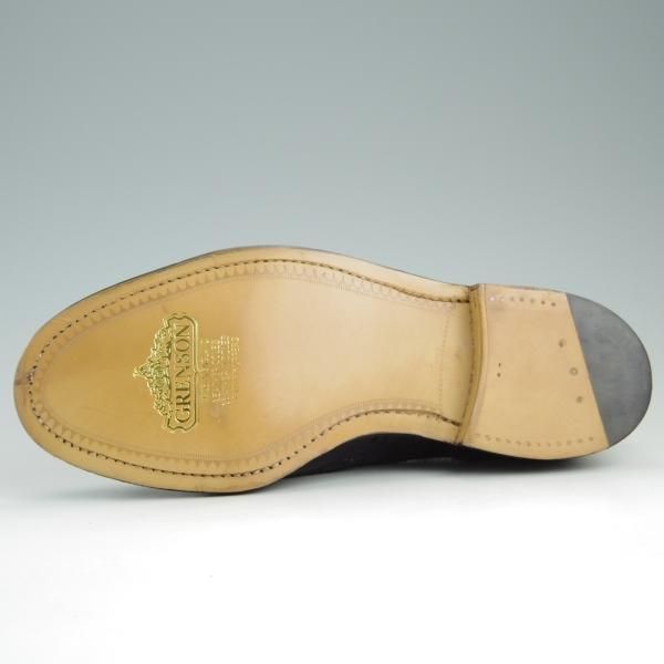 未使用★(英)グレンソン 6EF【貴重★footmaster/フットマスター】6446-01/フルブローグ/カーフ/黒/メンズ/GRENSON★e245