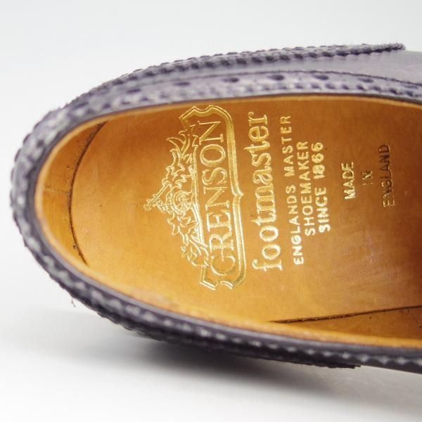 未使用★(英)グレンソン 6EF【貴重★footmaster/フットマスター】6446-01/フルブローグ/カーフ/黒/メンズ/GRENSON★e245