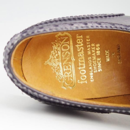 未使用★(英)グレンソン 6EF【貴重★footmaster/フットマスター】6446-01/フルブローグ/カーフ/黒/メンズ/GRENSON★e245