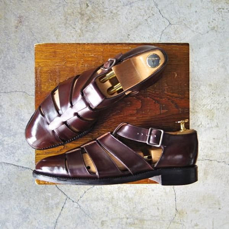 極上★42ndロイヤルハイランド SIZE 5.5【★グルカサンダル】カーフ/濃茶/メンズ/42ND ROYAL HIGHLAND★e246