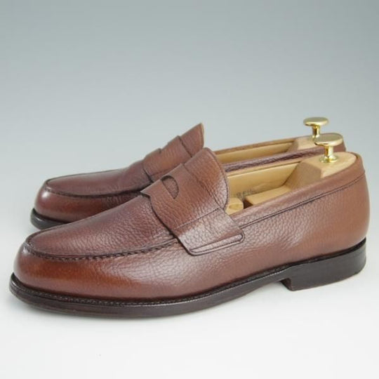 極上★チャーチ 75F/UK7.5【モデル定価￥63,720-★コインローファー/BRISTOL】106ラスト/グレインレザー/茶/メンズ/Church's★e247