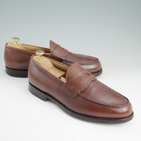 極上★チャーチ 75F/UK7.5【モデル定価￥63,720-★コインローファー/BRISTOL】106ラスト/グレインレザー/茶/メンズ/Church's★e247