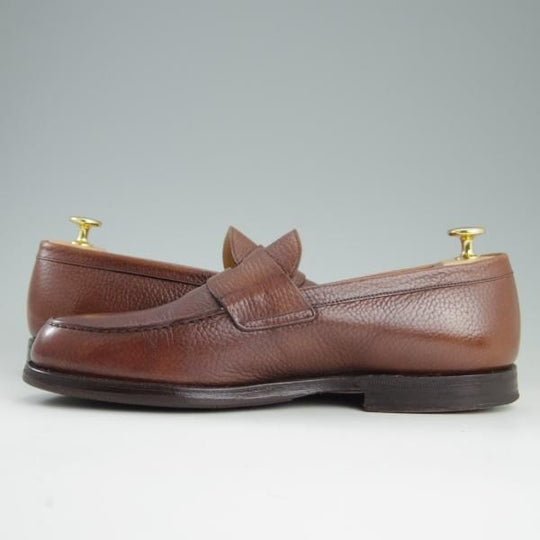 極上★チャーチ 75F/UK7.5【モデル定価￥63,720-★コインローファー/BRISTOL】106ラスト/グレインレザー/茶/メンズ/Church's★e247