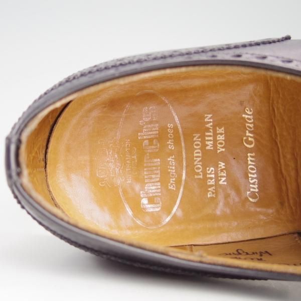 極上★チャーチ 75G/UK7.5【73ラスト仕様★フルブローグ/Wingate】4都市ロゴ/カーフ/黒/メンズ/Church's★e248