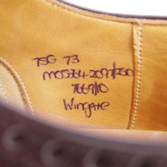 極上★チャーチ 75G/UK7.5【73ラスト仕様★フルブローグ/Wingate】4都市ロゴ/カーフ/黒/メンズ/Church's★e248