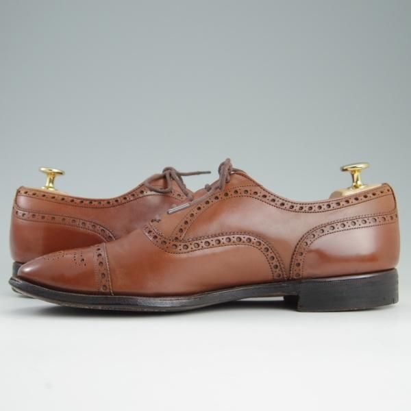 極上★チャーチ UK7程度/80D【貴重★ディプロマット/DIPLOMAT/73ラスト】セミブローグ/4都市ロゴ/カーフ/茶/メンズ/Church's★e249