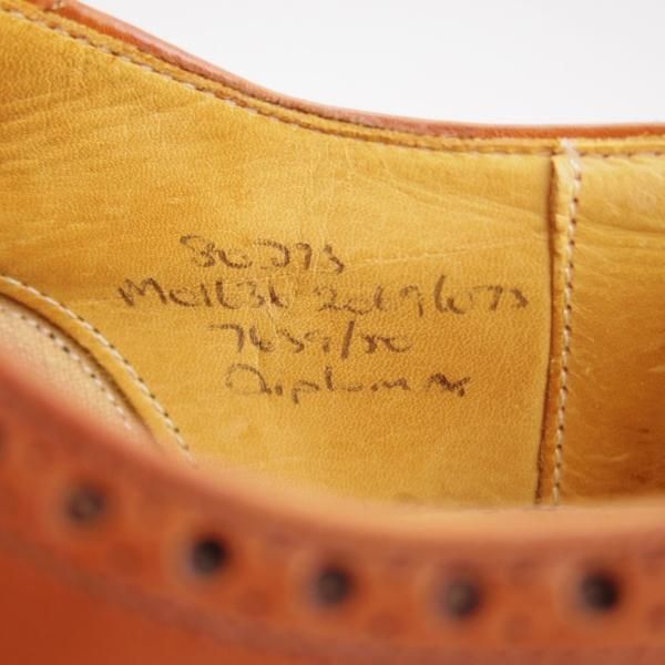 極上★チャーチ UK7程度/80D【貴重★ディプロマット/DIPLOMAT/73ラスト】セミブローグ/4都市ロゴ/カーフ/茶/メンズ/Church's★e249