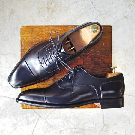 未使用★シェットランドフォックス SIZE 8【定価￥46,440-★ストレートチップ/073F SF】カーフ/黒/メンズ/Shetlandfox★e251