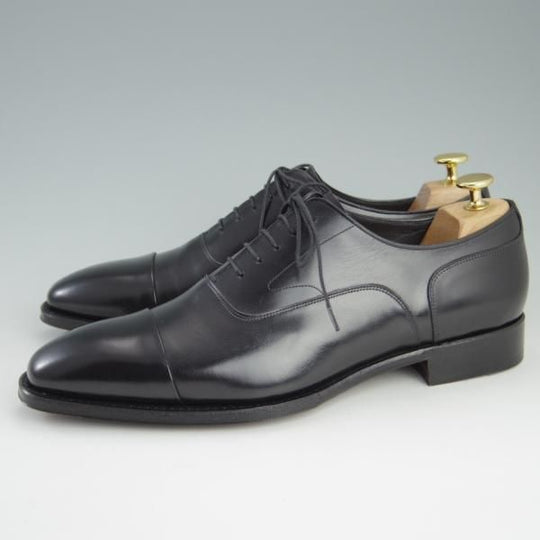 未使用★シェットランドフォックス SIZE 8【定価￥46,440-★ストレートチップ/073F SF】カーフ/黒/メンズ/Shetlandfox★e251